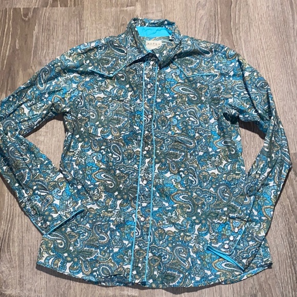 Roper Tops Womens Roper Pearl Snap Dress Shirt S Poshmark